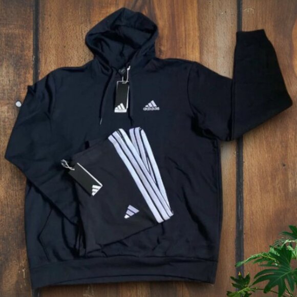 NWT adidas 2 pc hoodie sweatshirt and leggings outfit size L womens set bundle - Picture 1 of 4